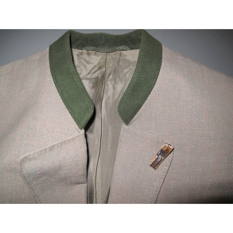 Trachten Stassny Couture Linen/Loden Long Skirt Suit 2pc Sz40 - poupishop