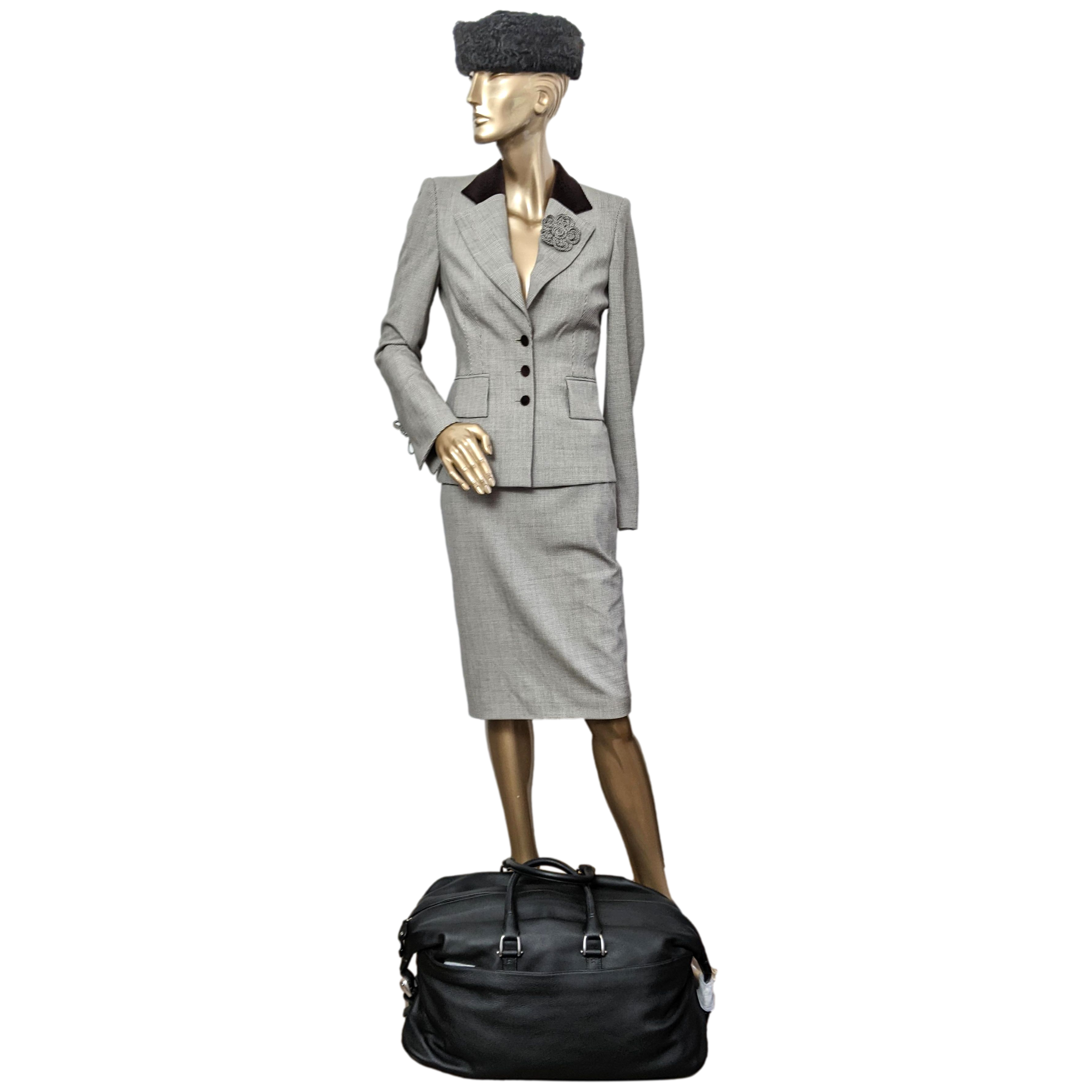 Van Astyn Noir Togo Calfskin Leather Travel Bag 57 cm