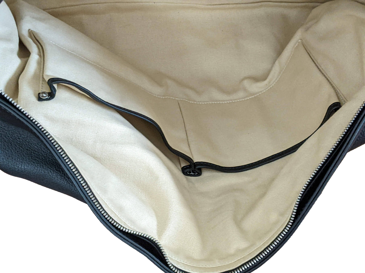Van Astyn Noir Togo Calfskin Leather Travel Bag 57 cm