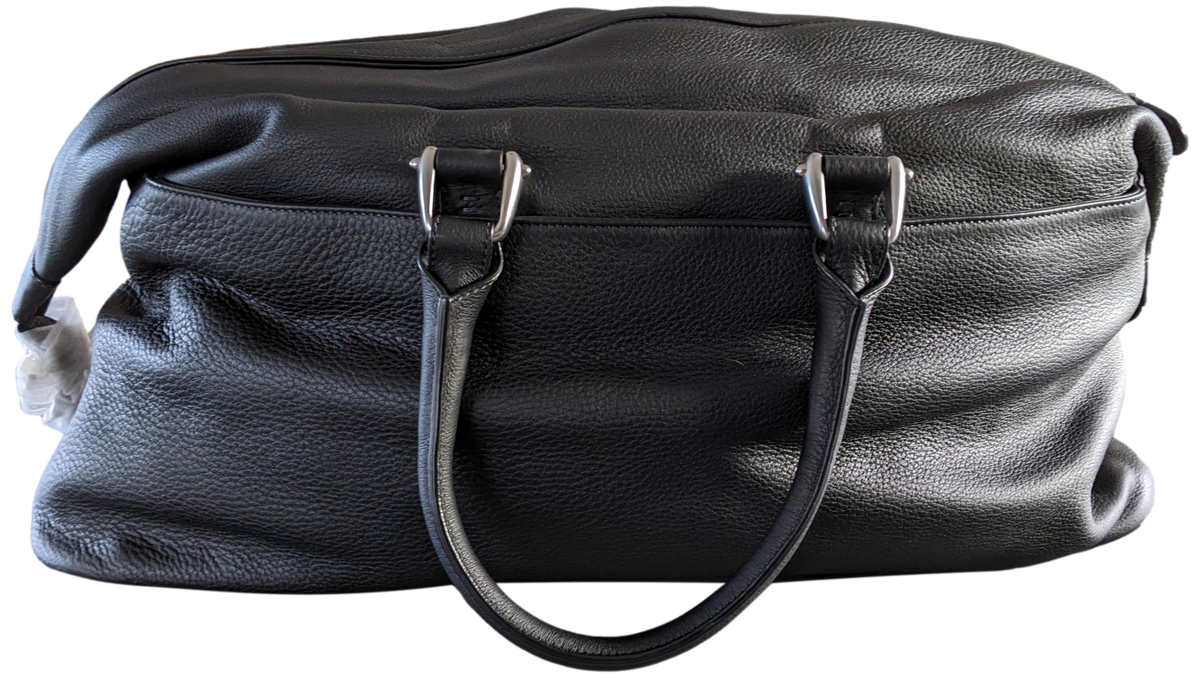 Van Astyn Noir Togo Calfskin Leather Travel Bag 57 cm