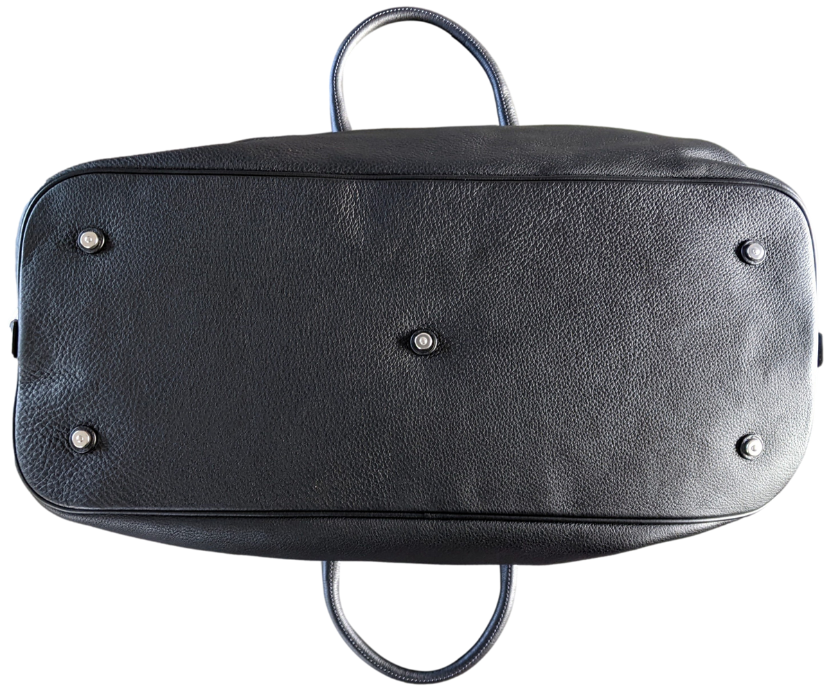 Van Astyn Noir Togo Calfskin Leather Travel Bag 57 cm