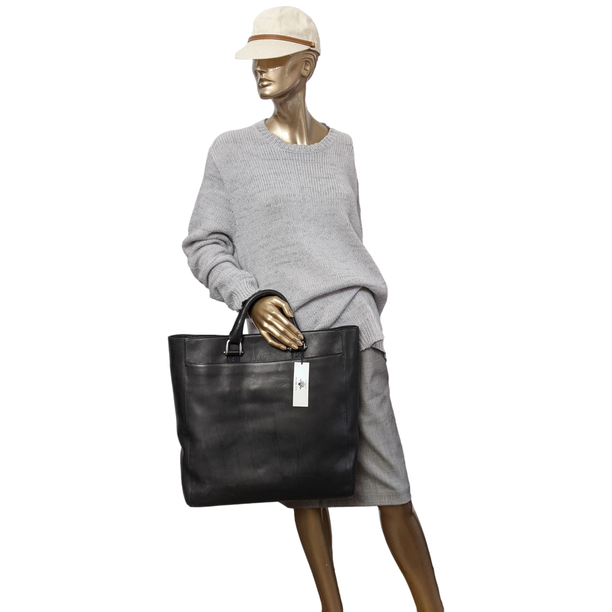 Van Astyn Noir Calfskin Leather Handbag Bag GM 38 cm