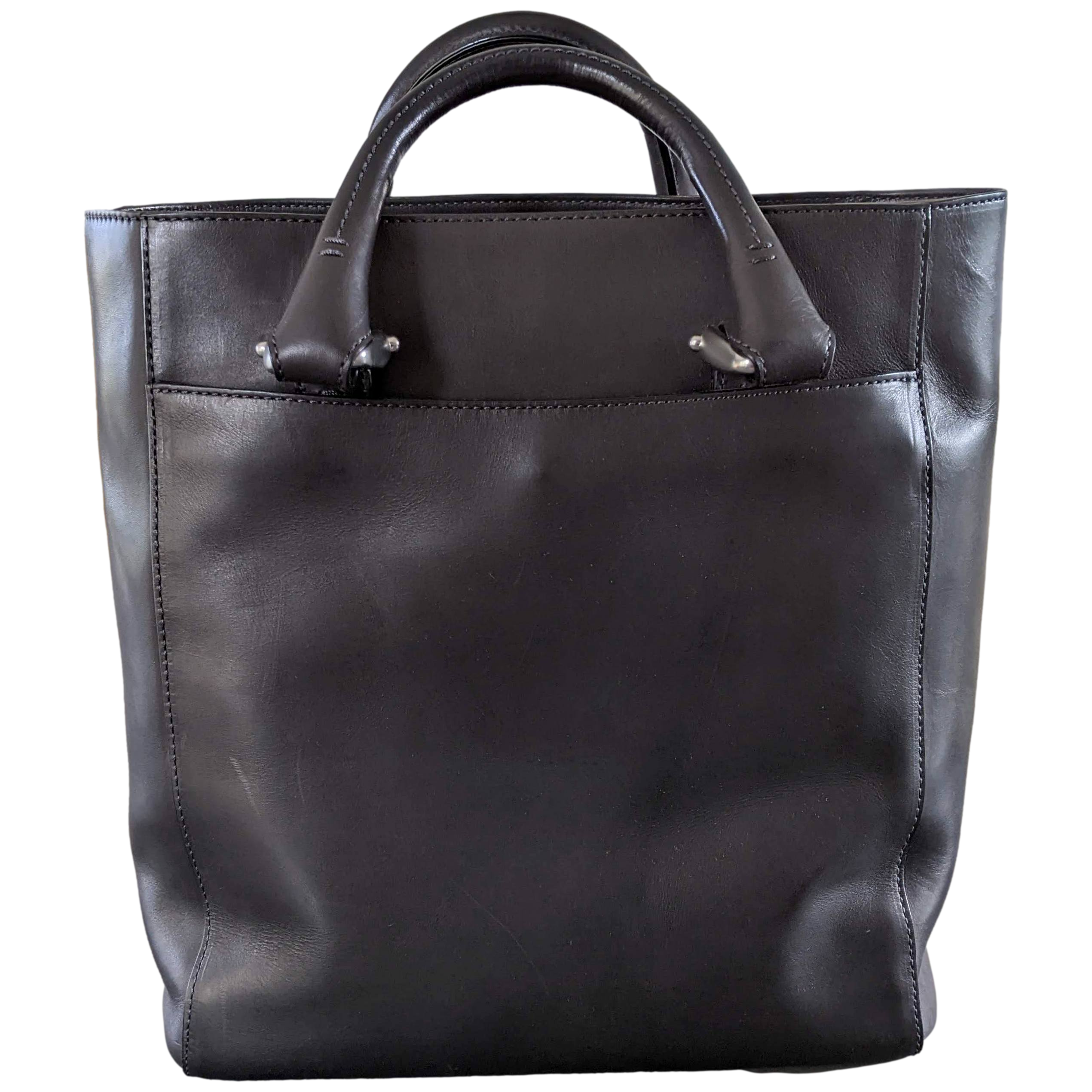 Van Astyn Noir Calfskin Leather Handbag Bag 30 cm