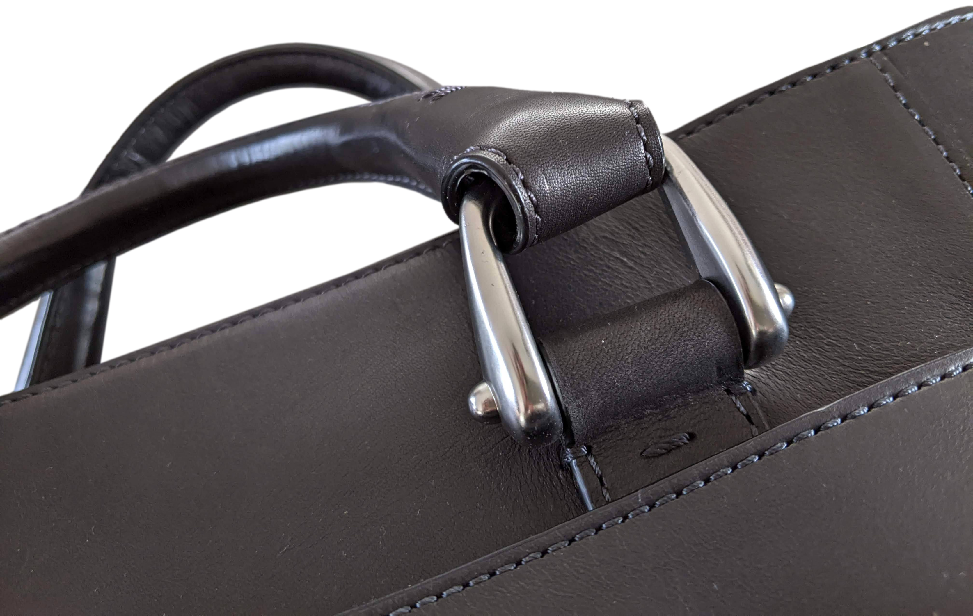 Van Astyn Noir Calfskin Leather Handbag Bag 30 cm