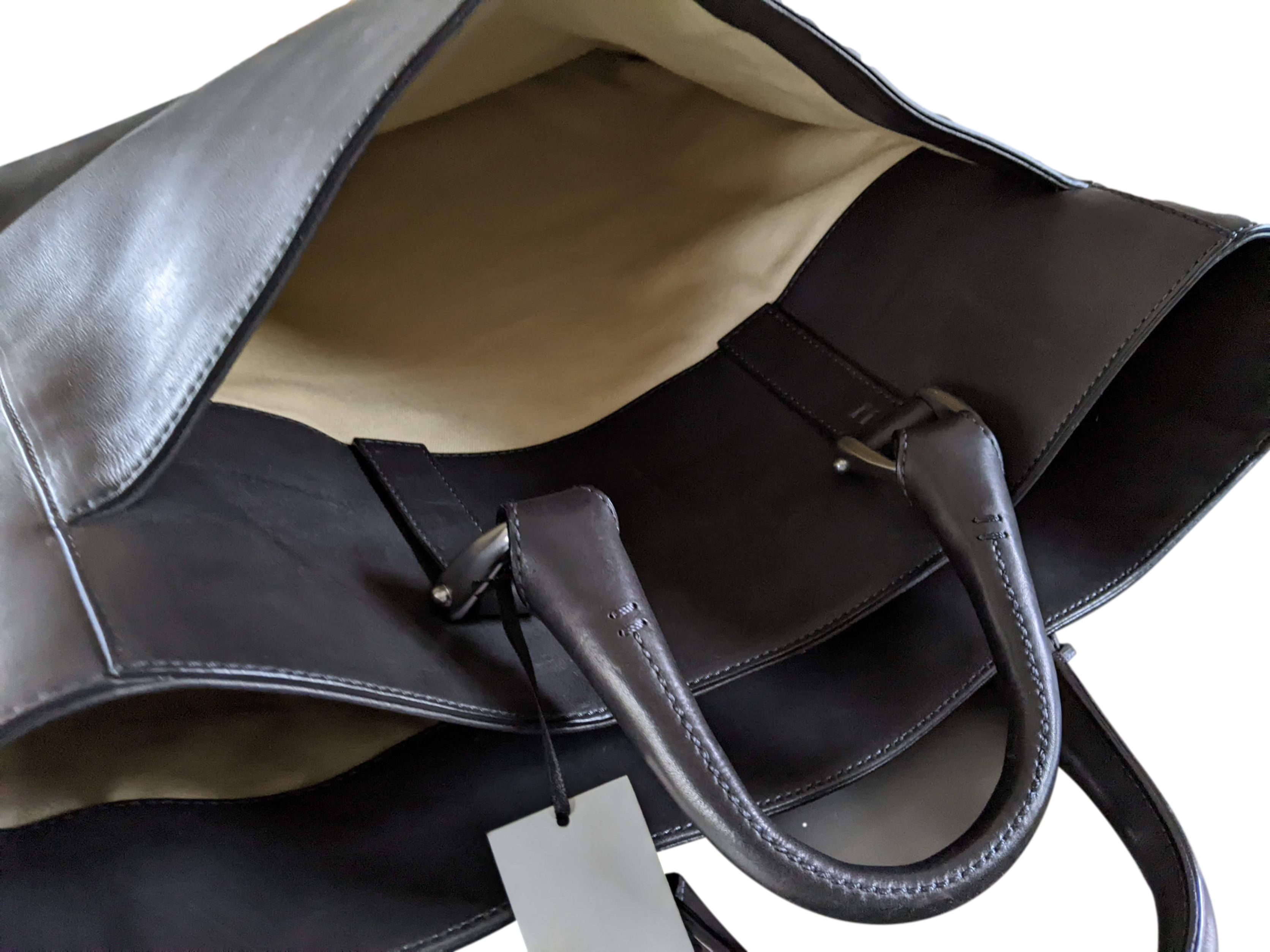 Van Astyn Noir Calfskin Leather Handbag Bag GM 38 cm