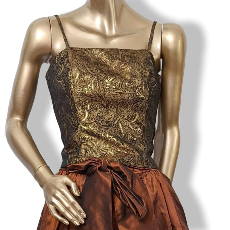 Vero Moda Gold/Brown Sparkling Evening Sleeveless Top Lovely! | poupishop Vero Moda Gold/Brown Sparkling Evening Sleeveless Top Lovely! | poupishop