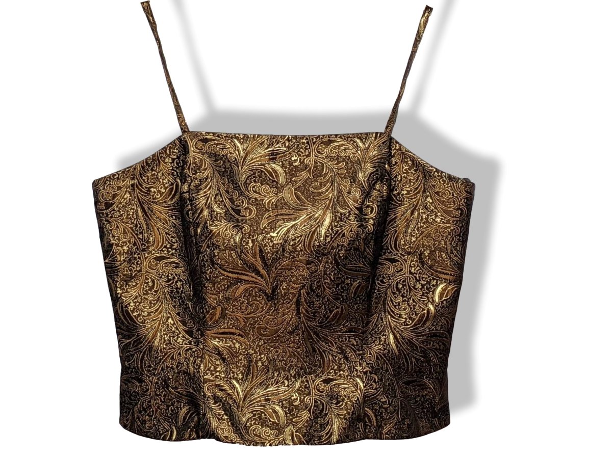 Vero Moda Gold/Brown Sparkling Evening Sleeveless Top, Lovely! - poupishop