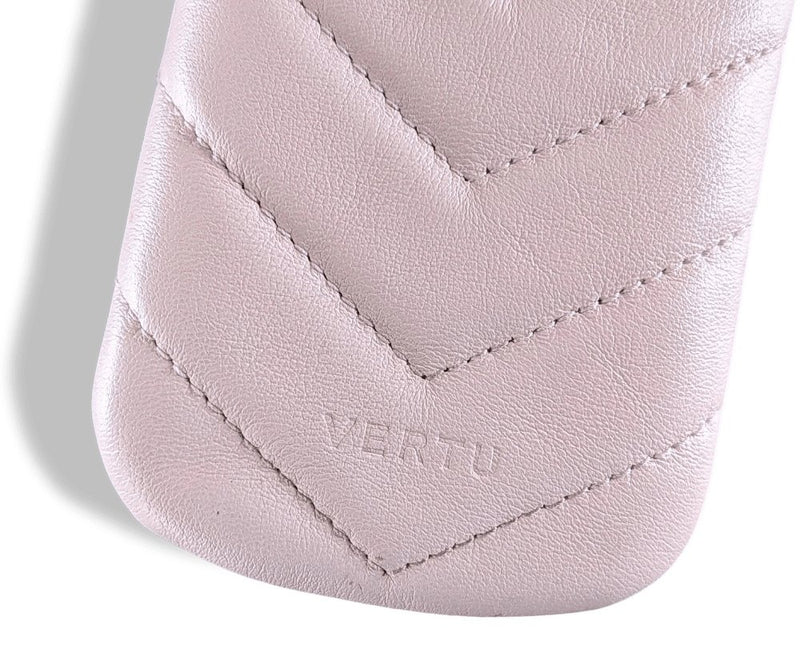 Vertu Pale Pink Hand Made LEATHER CASE for the Constellation Quest RM-582V Gsm, Superb! - poupishop