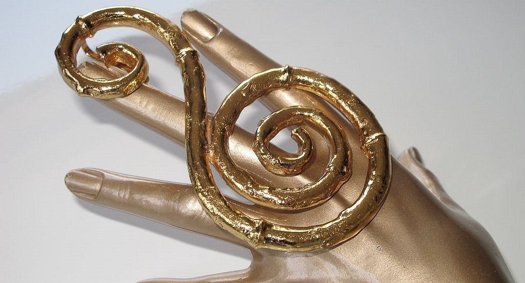 Yves Saint Laurent 1980s "Treble Staff" by Robert Goossens Pendant XXL! - poupishop