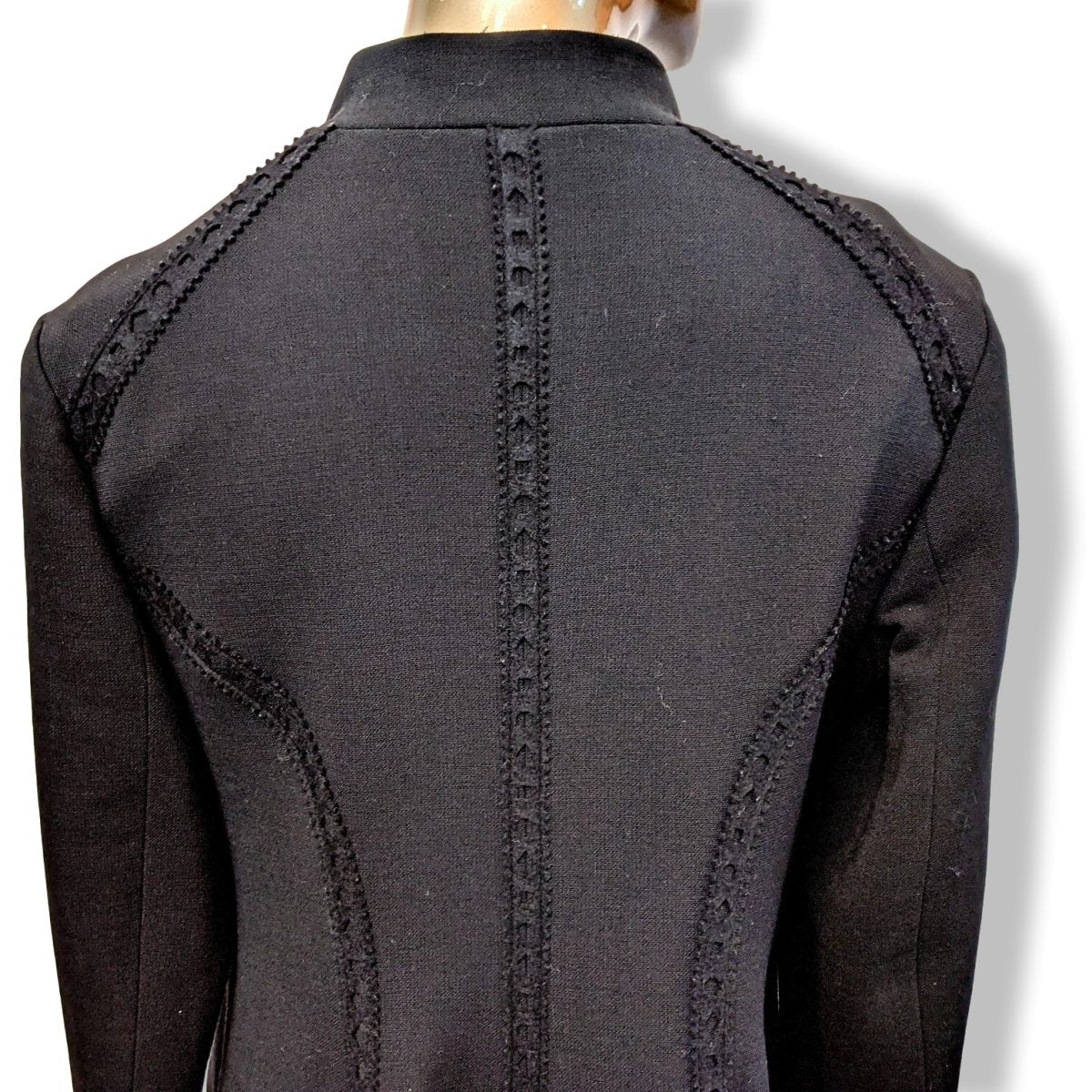 Yves Saint Laurent Couture Black 100% Wool Double Zip Coat Sz42, Retail $3380, NWT! - poupishop