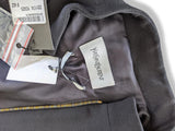 Yves Saint Laurent Couture Black 100% Wool Double Zip Coat Sz42, Retail $3380, NWT!