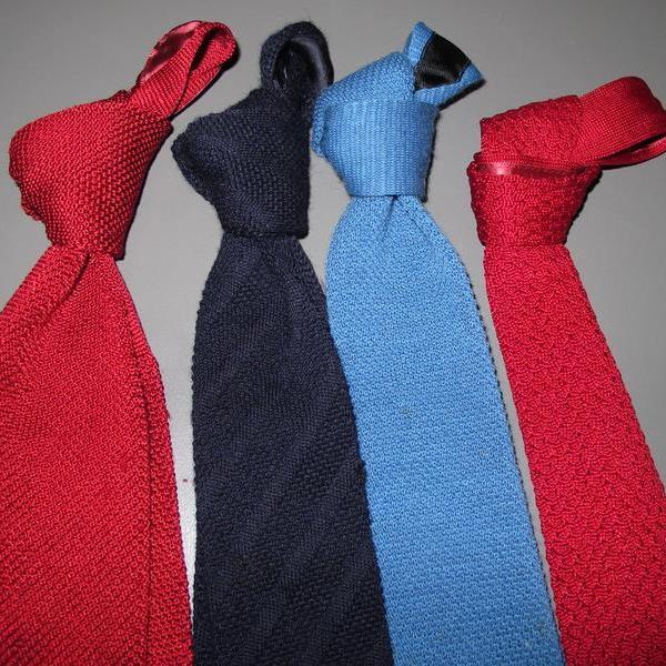 Yves Saint Laurent, Lacoste, Pierre Cardin Lot of 4 Wool Ties - poupishop