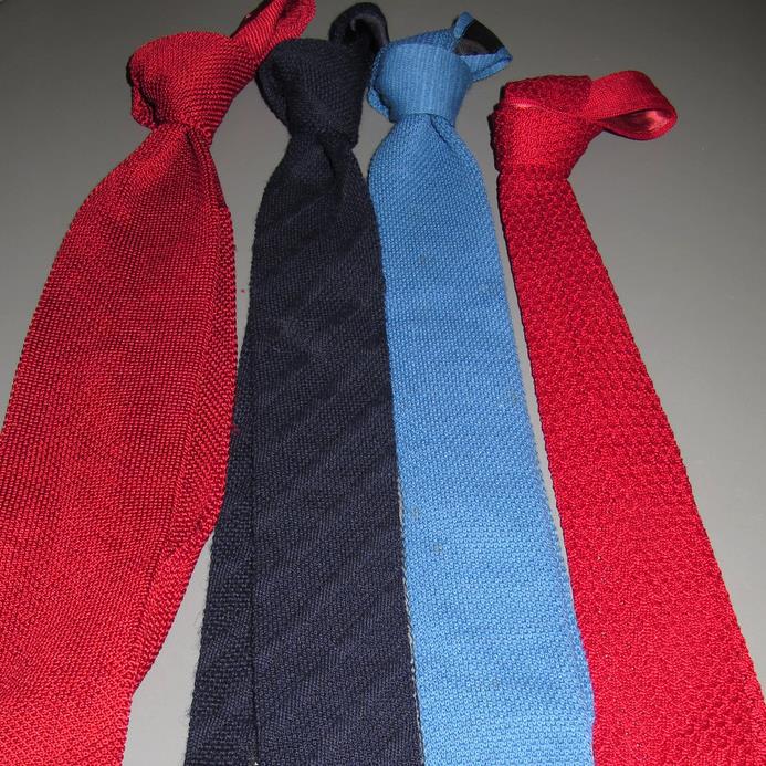 Yves Saint Laurent, Lacoste, Pierre Cardin Lot of 4 Wool Ties - poupishop