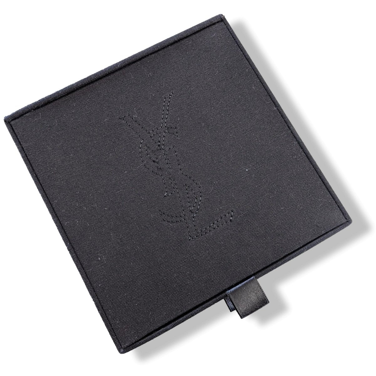 YVES SAINT LAURENT PARFUMS Black Suede Travel Jewels Cosmetic Box YSL with Mirror, New! - poupishop
